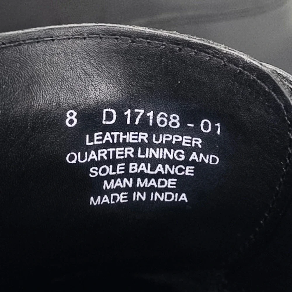 Florsheim Men's Black Leather Cap Toe Oxford Dress Shoes Size 8D Lace Up